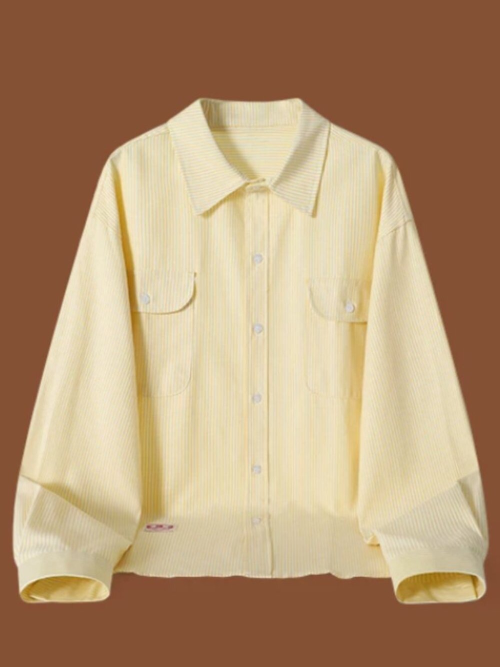 Pale Yellow Stripe Utility Shirt